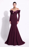 MNM Couture F02973A Off-shoulder Long-sleeve Sweetheart Gown