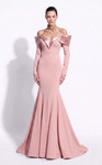 MNM Couture F02973A Off-shoulder Long-sleeve Sweetheart Gown