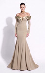 MNM Couture F02973A Off-shoulder Long-sleeve Sweetheart Gown