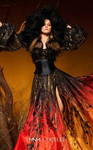 MNM Couture F02979 Off-shoulder V-neck Long-sleeve Gown