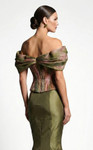 MNM Couture F02981A Off-shoulder Cap Sleeve Fitted Gown