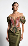 MNM Couture F02981A Off-shoulder Cap Sleeve Fitted Gown