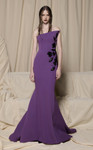 MNM Couture N0700 Crepe Satin Silk Embroidery Strapless Gown
