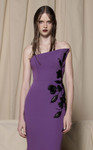 MNM Couture N0700 Crepe Satin Silk Embroidery Strapless Gown