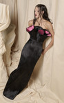 MNM Couture N0704 Sculptural Floral Strapless Fitted Gown