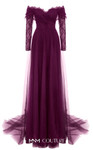 MNM Couture B1141 Intricate Embellishments Long-Sleeve Gown