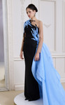 MNM Couture B1152 Rayon Crepe Illusion Long Sleeve Gown