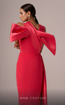 MNM Couture E0081 Satin High Neck Sleeveless Drap Bow Gown
