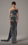 MNM Couture E0087 Rayon Crepe Embroidered Asymmetric Gown