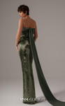 MNM Couture E0087 Rayon Crepe Embroidered Asymmetric Gown