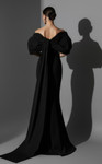 MNM Couture E0088 Rayon Crepe Scoop Neck Off-Shoulder Gown