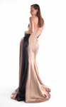 MNM Couture G2102 Luxe Satin Liquid Organza Strapless Gown