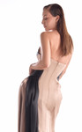 MNM Couture G2102 Luxe Satin Liquid Organza Strapless Gown