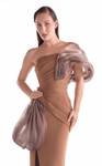 MNM Couture G2106 Chiffon Crepe Organza Off-Shoulder Gown