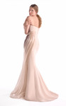 MNM Couture G2109 Silk Chiffon Strapless Draped Long Gown