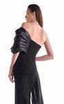 MNM Couture G2111 Satin Strapless Draped Off-Shoulder Gown