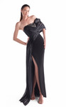 MNM Couture G2111 Satin Strapless Draped Off-Shoulder Gown