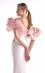 MNM Couture G2120 Satin Embellished Blooming Shoulders Gown