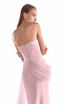 MNM Couture G2126 Satin Tulle Straight Neck Strapless Gown