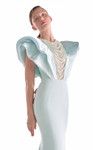 MNM Couture G2138 Satin Beaded Pearl Drapery Draping Gown
