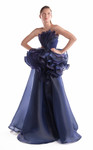 MNM Couture G2146 Satin Tulle Ruffles Strapless Ball Gown