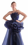 MNM Couture G2146 Satin Tulle Ruffles Strapless Ball Gown