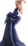 MNM Couture G2146 Satin Tulle Ruffles Strapless Ball Gown