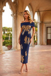 Terani Couture 262C7544 Mikado Sequin Off-Shoulder Dress