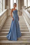 Terani Couture 262E7052 Mikado Tulle Lace Asymmetrical Gown