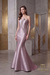 Terani Couture 262E7055 Mikado Architectural Strapless Gown