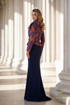 Terani Couture 262E7090 Jacquaard Crepe Long Sleeve Gown
