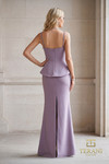 Terani Couture 262E7099 Stretch Twill Beaded Scoop Neck Gown