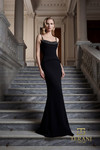 Terani Couture 262E7099 Stretch Twill Beaded Scoop Neck Gown