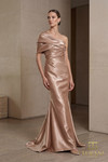 Terani Couture 262E7119 Stretch Satin One-Shoulder Gown