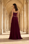 Terani Couture 262E7352 Crepe Chiffon Asymmetrical Neck Gown