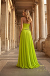 Terani Couture 262E7352 Crepe Chiffon Asymmetrical Neck Gown