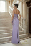 Terani Couture 262E7354 Stretch Twill Asymmetrical Neck Gown