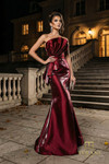 Terani Couture 262E7518 Shimmer Curved Neck Strapless Gown