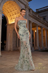 Terani Couture 262GL7176 Tulle Beads Illusion Strapless Gown