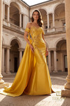 Terani Couture 262M7252 Mikado Embroidered Off-Shoulder Gown