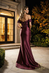 Terani Couture 262M7254 Mikado 3D Florals Off-Shoulder Gown
