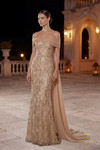 Terani Couture 262M7264 Chiffon Beaded Off-the-Shoulder Gown