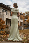Terani Couture 262M7278 Matte Satin Beaded Off-Shoulder Gown