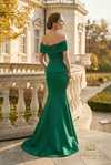 Terani Couture 262M7279 Matte Satin Mikado Off-Shoulder Gown