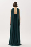Tarik Ediz 66524 Crepe Satin Tulle Strapless Pleating Gown