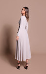 Tarik Ediz 66595 Crepe Polyester Silk Round Neck A-Line Gown