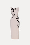 Tarik Ediz 66638 Crepe Crew Neck Sleeveless Midi Dress