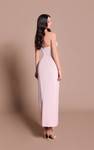 Tarik Ediz 66683 Crepe Floral Embroidery Strapless Dress