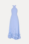 Tarik Ediz 66699 Crepe Chiffon Floral Sleeveless Long Dress