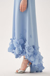Tarik Ediz 66699 Crepe Chiffon Floral Sleeveless Long Dress